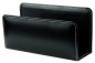 Preview: Briefständer CAMBRIDGE Top Grain Rindspaltleder mit heller Kontrastnaht schwarz